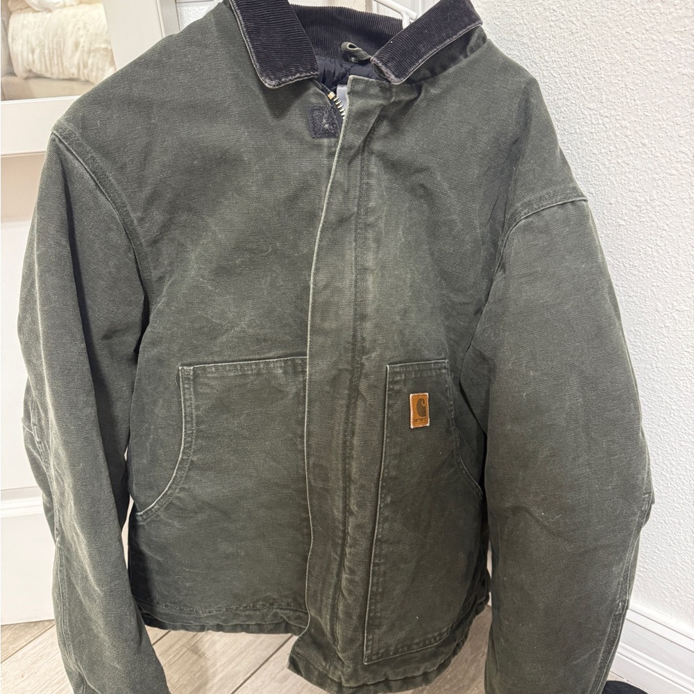 Carhartt Olive Canvas Work Jacket